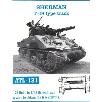 Plastikový model 1/35 ATL-131 SHERMAN T-49 type track - Friul Model