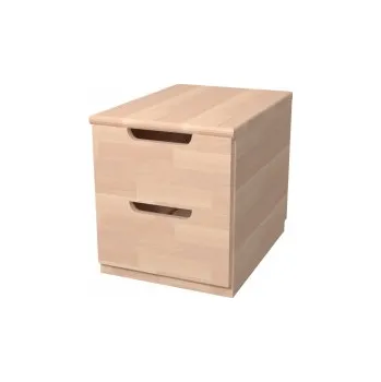 Noční stolek Skříň zásuvková 2 zásuvky BUBLINY hloubka 456 buk cink