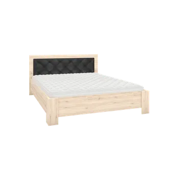 Postel IDZ Postel BARI 160x200 cm, Dub San Remo/Černá ROŠT V CENĚ