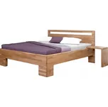 Manželská postel SOFIA čelo rovné s výřezem 180 cm, dub cink