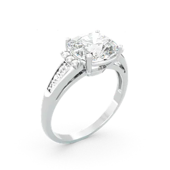Prsten SOLUNA Zlatý prsten se zirkony KARIN bílé zlato VELIKOST: 48 - 15,3 mm
