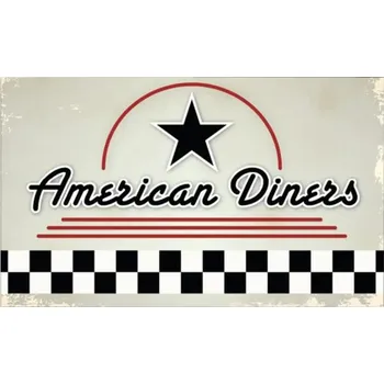 Obklad Obkladový panel do kuchyně mySpotti Profix nápis American Diners 100 x 60 cm PX-10060-196-HB