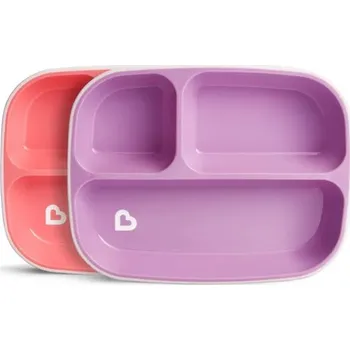 Talíř Munchkin Dělený talíř 2 ks holka