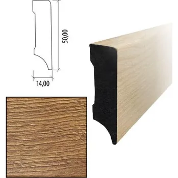 Podlahová lišta KPP – KPV 50 lišta obvodová PVC Modřín, 14x50x2400mm