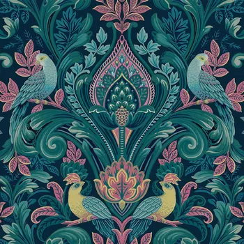 Tapeta Zeleno-růžová ornamentální vliesová tapeta na zeď, A67801, Vavex 2026