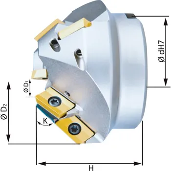 Příslušenství k frézce Fazetovací fréza 60° z6 pro xpht16