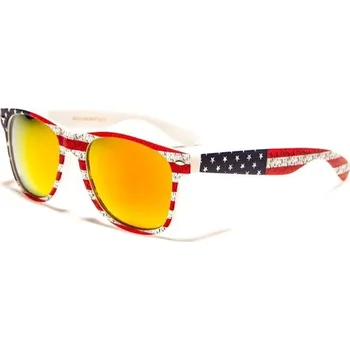 Sluneční brýle CLASSIC Retro sluneční brýle bílé wayfarer USA Oranžové Olympic eyewear WFT-USAs2