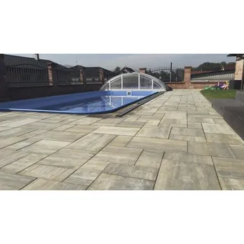 Dlažba Betonová dlažba Citytop Grande Kombi bílo-hnědo-černá 6 cm