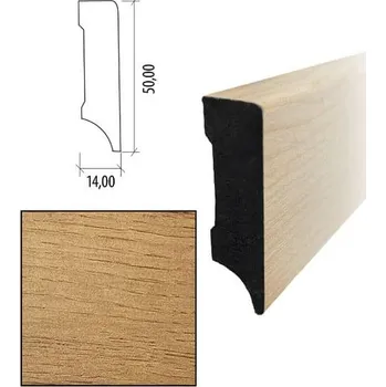 Podlahová lišta KPP – KPV 50 lišta obvodová PVC Dub Libanon, 14x50x2400mm