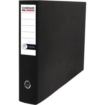 Pořadač A3 8cm na výšku pákový Senator prešpán černý prstokroužek