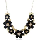 Květinový choker náhrdelník Edeline Zlato-černý Lodestar 2304241438143531