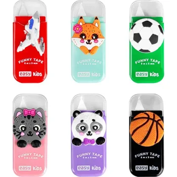 Lepicí páska EASY Kids FUNNY TAPE Dětský korekční strojek, 5 mm x 6 m, mix vzorů