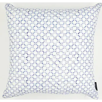 Dekorativní polštářek BYTEMA Dekorační povlak MONTANA MŘÍŽKA MODRÁ 45 x 45 cm