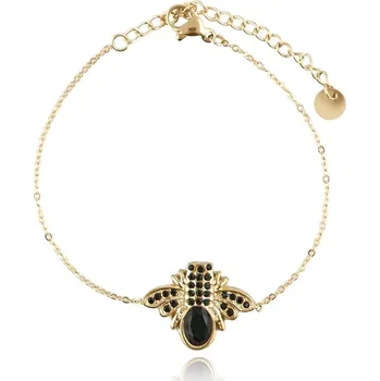 Náramek Flamenco Mystique 14k pozlacený náramek z chirurgické oceli BST1478