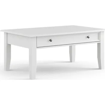 Konferenční stolek Massivo.cz Konferenční stolek Belluno Elegante - velký, bílý, masiv, borovice