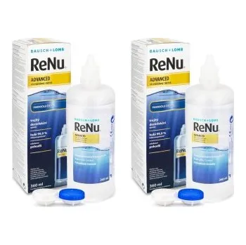 Roztok na kontaktní čočky Roztoky na kontaktní čočky ReNu Advanced 2 x 360 ml s pouzdry Renu