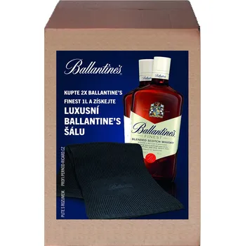 Whisky Ballantine's Set 2x Ballantine's Finest 40% 1l + šála