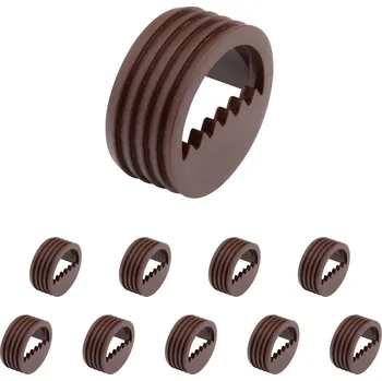 Nábytkové kování Walteco Kování pro zavěšení skříňky pr. 20 x 8,4 mm, plast, hnědý, 2 ks Množství: 10 ks