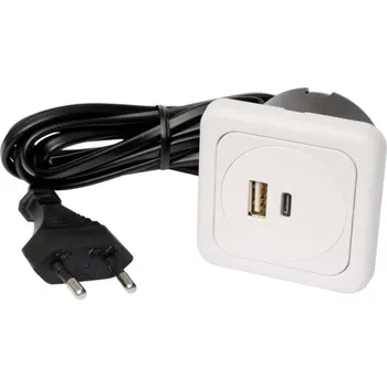 Elektrická zásuvka interBär 9016-018.81 3násobný USB nabíjecí zásuvka do zdi Jednodílná sada s USB, s USB-C® IP20 bílá