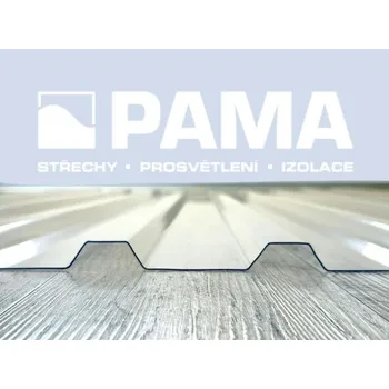 Průsvitná krytina PALRAM Polykarbonát pro prosvětlení trapézových plechů 135/18, tl.1mm, š.1153mm, d.5000mm, 2xUV