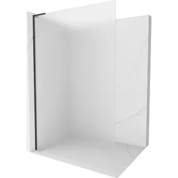 MEXEN/S - Kioto L Sprchová zástěna WALK-IN 90 x 200, dekor, černá 800-090-103-70-30