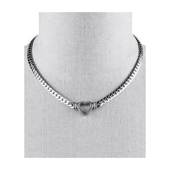Náhrdelník Náhrdelník dámský plochý se srdcem