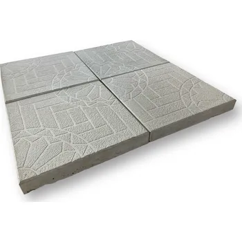 Venkovní dlažba Báča Beton Plošná dlažba chodníková - Kruhy (40 x 40 x 5 cm) Barva: Žlutá okr, Objednávám: Metry čtvereční