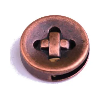 Dětské navlékací korálky Kovové korálky 5x18mm měď