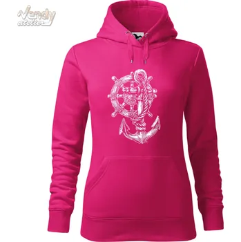 Pánská mikina Mikina - Námořnická Kotva Barva: Purpurová (40), Velikost: XL, Střih: Dámské