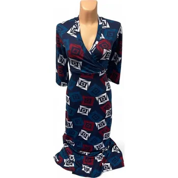 Dámské šaty Šaty s dlouhým rukávem, Barva -, Velikost XXXL 54, Materiál 64%Viskoza 31%Pe5%Pu