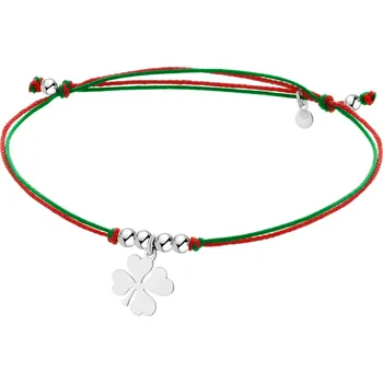 Náramek Náramek s prvky ze stříbra - čtyřlístek - AP538-7270