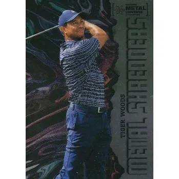 Sběratelský sportovní předmět insert karta ALLEN IVERSON 21-22 Metal Universe Champions Metal Shredders číslo 130