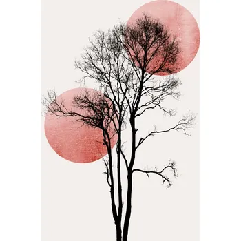 Plakát Plakát, Obraz - Sun and Moon hiding ROSÈ, Kubistika