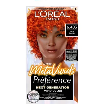 Barva na vlasy L'Oréal Paris Préférence Meta Vivids semipermanentní barva na vlasy 6.403 Meta Coral 75 ml