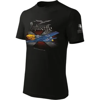 Pánské tričko ANTONIO Triko MESSERSCHMITT BF 109 De XL ČERNÁ - BLACK