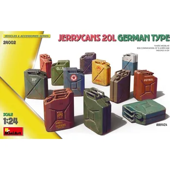 Plastikový model 1:24 Jerrycans 20L German Type (12 pcs.)