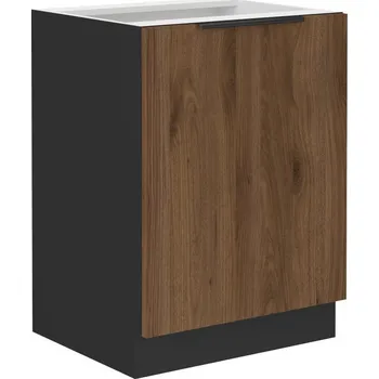 Kuchyňská linka MOB Dolní kuchyňská skříňka Tempo Kondela Monsesa 60 D 1F BB (ořech okapi + černá)