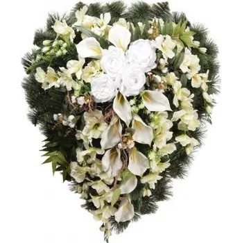 Věnec Věnec srdce borovicové 90 x 100 cm, bledě zelená