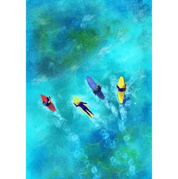 Plakát Plakát, Obraz - Surfer Dudes, Raissa Oltmanns