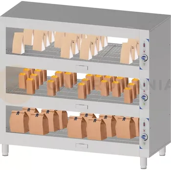Ohřívač potravin, ohřevná vitrína, tři police, 3 kW, 1000x630x1370 mm | RESTO QUALITY, RQEC100