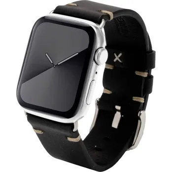 Mobilní telefon JT Berlin Watchband Alex II Vintage náramek 42 mm, 44 mm, 45 mm, 46 mm M černá, nerezová ocel Watch Series 1, Watch Seri