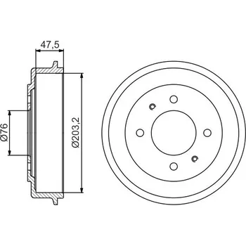 Brzdový buben Brzdový buben BOSCH 0 986 477 180
