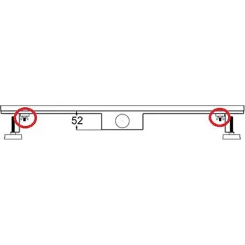 Obklad EBS Sada držáků roštu pro nerezové žlaby Tile, 4 ks