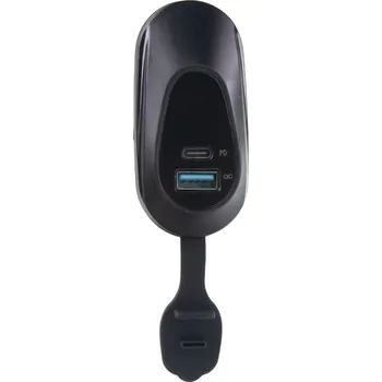 Auto elektroinstalace USB QC3.0 + USB-C zásuvka 12/24V, montáž na povrch - 34710.1