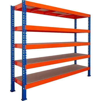 regál Nekonečný průmyslový regál Trestles RNC 2200x2400x800, nosnost 4000 kg, 5 polic Barva: oranžovo-modrá