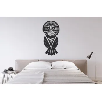 Samolepící dekorace Lepy.cz Samolepka na zeď Sova Velikost (šířka x výška): 25x52cm, Barevná varianta: Světle žlutá