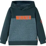 vidaXL Dětská mikina s kapucí tmavě zelená 128