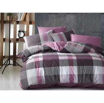 Povlečení Povlékáme.cz Prodloužené bavlněné povlečení Renforcé Caro 140x220 70x90