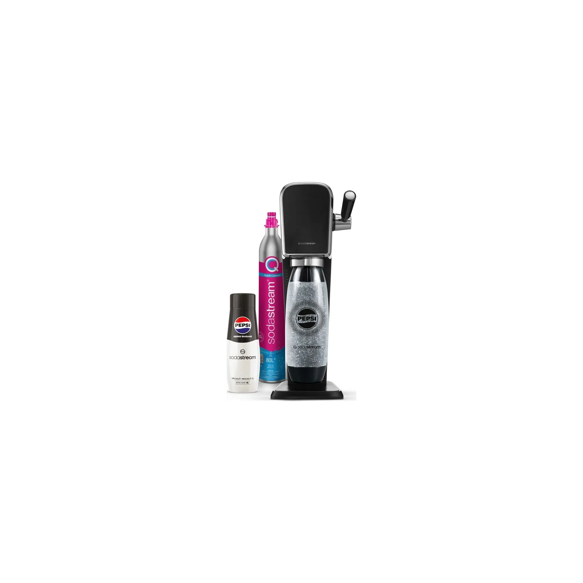 Fotografie 3 - Výrobník sody SodaStream Art černý Pepsi Zero Megapack