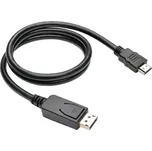Kabel C-TECH DisplayPort/HDMI, 1m, černý